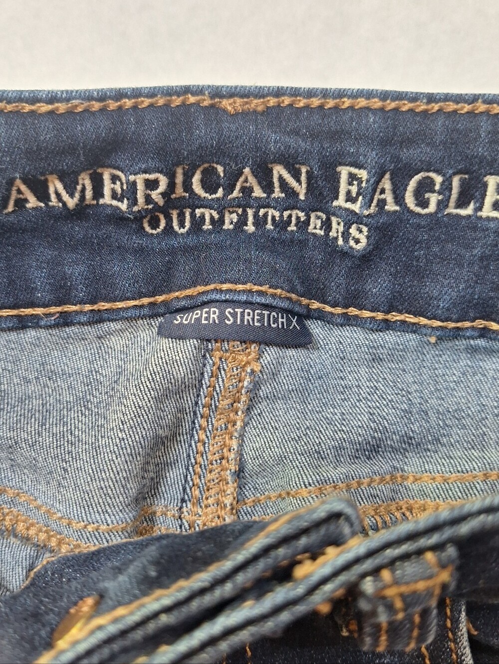 American Eagle Super Stretch Jean Artist Flare Size 4 Women's Dark Denim Jeans - Picture 4 of 8